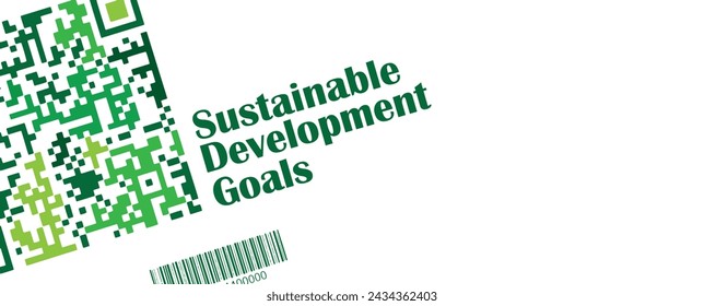 Sustainable Development Goals sign on white background