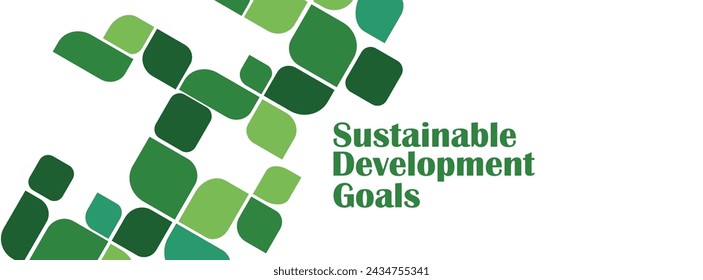 Sustainable Development Goals sign on white background