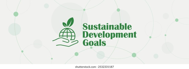 Sustainable Development Goals sign on white background