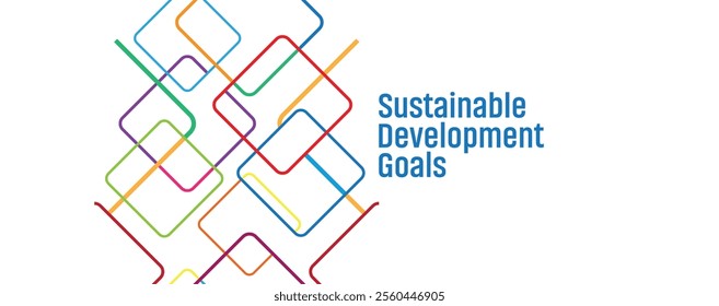 Sustainable Development Goals sign on white background