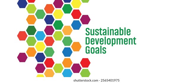 Sustainable Development Goals sign on white background