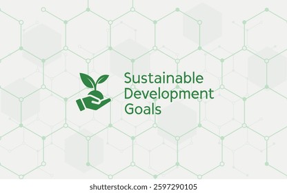 Sustainable Development Goals sign on white background