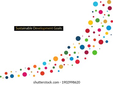 For Sustainable Development Goals Specified Color Dot Line