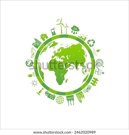Sustainable Development green wheel on white background. Concept for CSR Corporate social responsibility project. Goals for a better world. Vector Illustration.