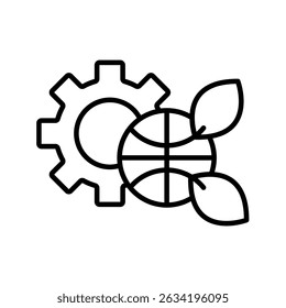 sustainable development icon collection .design style with background