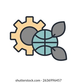 sustainable development icon collection .design style with background