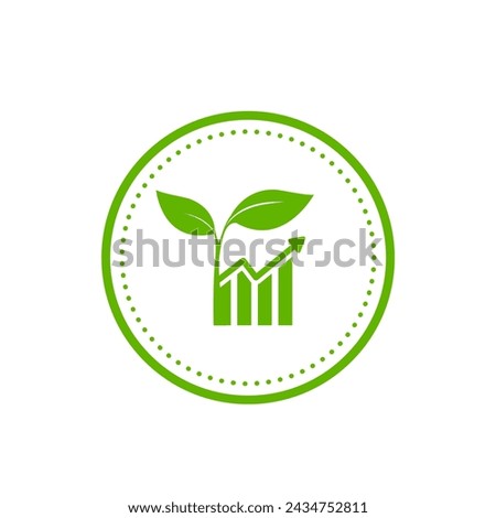 Sustainable development icon. Go green 
