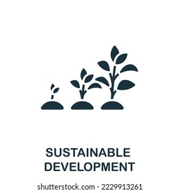 Sustainable Development icon. Monochrome simple Sustainability icon for templates, web design and infographics