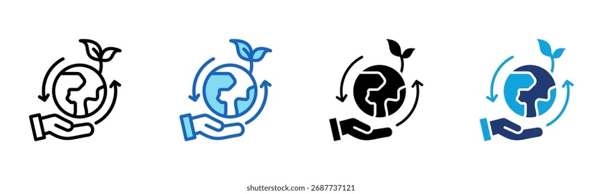 Sustainable Development icon Multi Style Vector Illustration