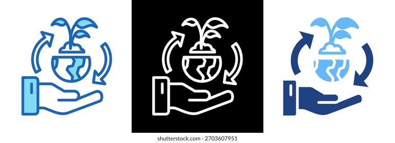 Icono de desarrollo sostenible Ilustración vectorial tripplestyle