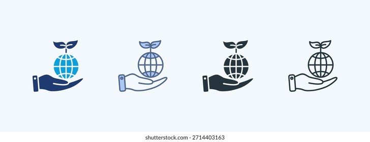 Colección de íconos de estilo múltiple de desarrollo sostenible