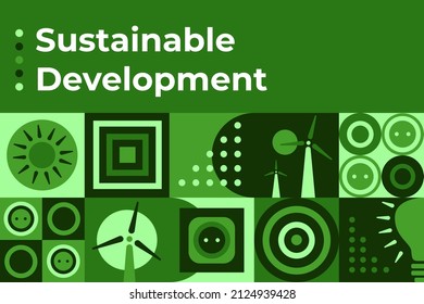 sustainable development renewable energy wind turbine abstract infographics