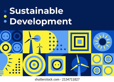 sustainable development renewable energy wind turbine abstract infographics