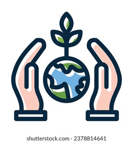 Sustainable Development Vector Thick Line Filled Dark Colors Icons For Personal And Commercial Use.
