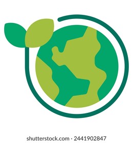 Sustainable ecology object icon illustration