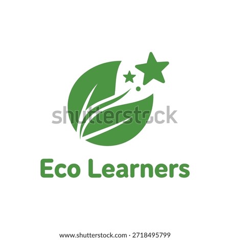 Sustainable education program, nature study symbol, ecology learning emblem, environmental knowledge icon.