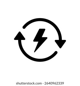 Sustainable energy icon, renewable power icon. Green environment sign symbol