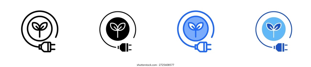Nachhaltige Energie Icon Set Multiple Style Collection
