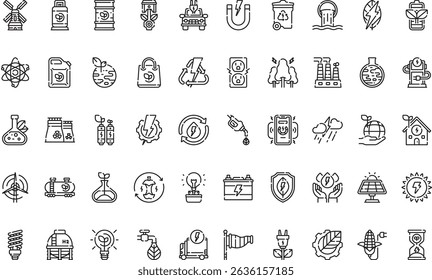 Sustainable energy icons icons Simple vector icon. Illustration symbol design template for web mobile UI element. 