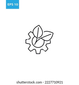 Sustainable energy outline icon Vector illustration