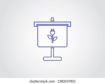 Sustainable Energy Plug Electricity Usage Campaign Presentations Icon Outline