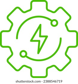 sustainable energy technology line icon illustration