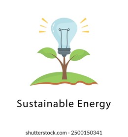 Sustainable Energy Vector Flat Icon Design illustration Symbol on White background EPS 10 File 