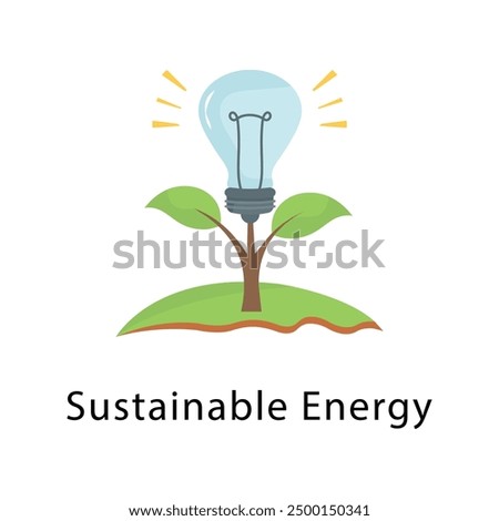Sustainable Energy Vector Flat Icon Design illustration Symbol on White background EPS 10 File 