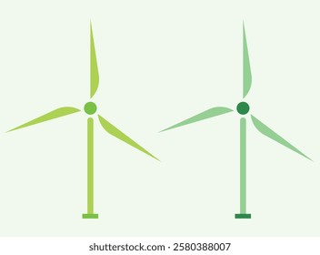 Sustainable energy wind turbine vector illustration.