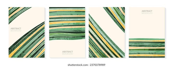 Sustainable environment eco green collage background. Abstract ecology design, nature poster layout. Organic pattern for agriculture brochure. Farm field vector illustration with  texture. Eco card