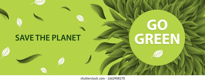 Sustainable environment, Saving environmental sustainability in ecosystem, International day of forest, World forestry day and CSR Go green concept. Vector illustration