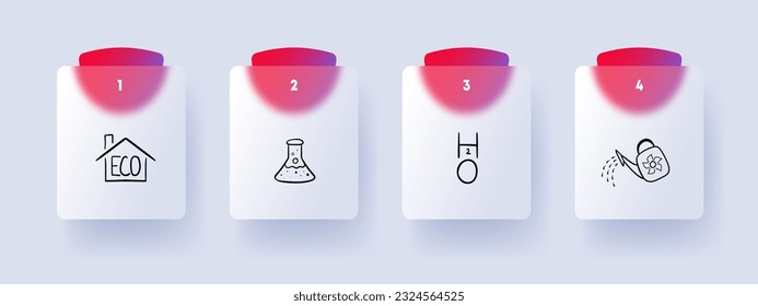 Sustainable and environmentally friendly materials, such as recycled paper, bamboo, organic cotton, hemp, cork, biodegradable plastics, and natural wood. Vector line icon for Business