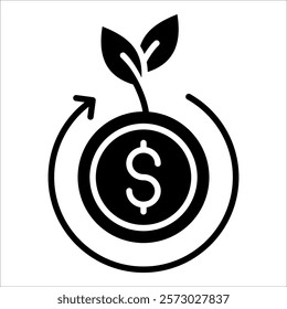 Sustainable Finance Icon Element For Design