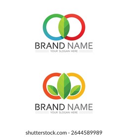 Sustainable Forest Logo Design with Trees Roots and Earth Circle Symbol