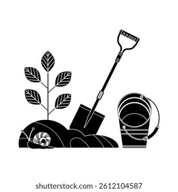 Sustainable gardening. sustainable lifestyle concept illustration.