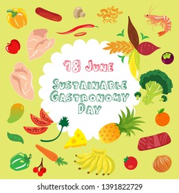 Sustainable Gastronomy Day Graphic and Illustration
