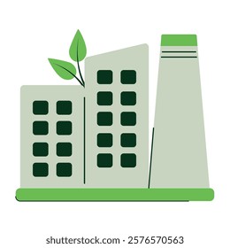 Sustainable green building design vector