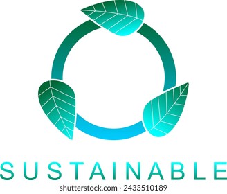 sustainable, green, eco, icon, logo, design