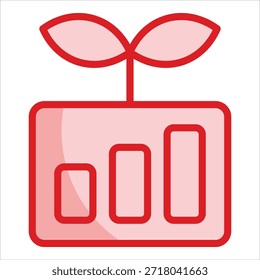 Elemento de icono de crecimiento sostenible para el diseño