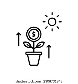 Sustainable Growth icon vector stock illustration.