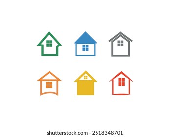 Sustainable House Continuous Line Editable Icon.Logo House abstract real estate countryside. Realty icon.Real estate design element.Real estate logo design,