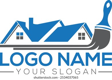 Sustainable House Continuous Line Editable IconReal estate Logo 