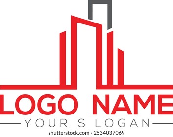 Casa sostenible Línea continua Icono editable Logotipo inmobiliario 