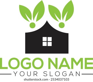 Casa Sustentável Linha Contínua Editável ÍconeLogotipo imobiliário 