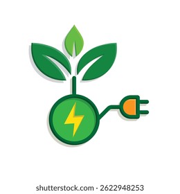 sustainable icon. green energy vector. reuse, recycle, net zero, green energy, eco-friendly concept. Simple 3D design style