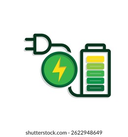 sustainable icon. green energy vector. reuse, recycle, net zero, green energy, eco-friendly concept. Mixed design style
