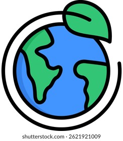 Sustainable Icon Lineal Color Vector Illustration