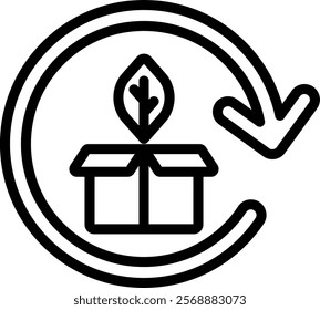 Sustainable Icon Outline Vector Illustration