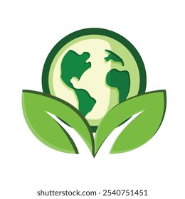 sustainable icon. with reuse, recycle, renewal for carbon reduction, net zero, green energy, eco friendly concept. flat design style. vector illustration