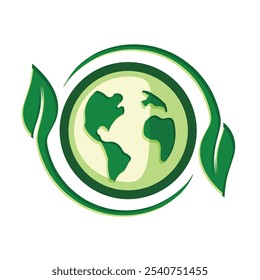 sustainable icon. with reuse, recycle, renewal for carbon reduction, net zero, green energy, eco friendly concept. flat design style. vector illustration